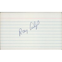 Ray Culp Boston Red Sox Signed 3x5 Index Card PSA Authenticated