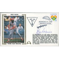 Eric Davis Signed Home Run Record First Day Issue Cachet JSA Authenticated