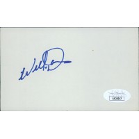 Willie Davis Los Angeles Dodgers Signed 3x5 Index Card JSA Authenticated