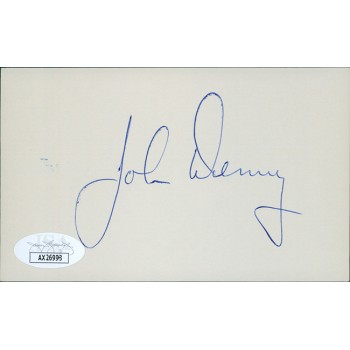 John Denny St. Louis Cardinals Signed 3x5 Index Card JSA Authenticated