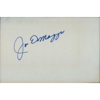 Joe DiMaggio New York Yankees Signed 4x6 Index Card JSA Authenticated