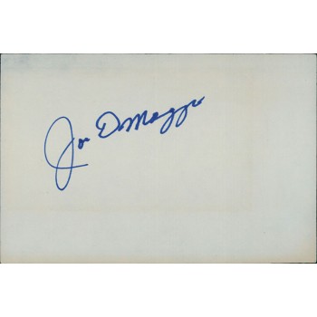 Joe DiMaggio New York Yankees Signed 4x6 Index Card JSA Authenticated