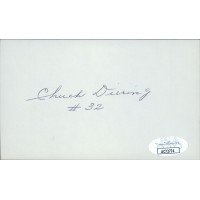 Chuck Diering St. Louis Cardinals Signed 3x5 Index Card JSA Authenticated