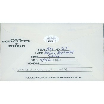 Brian Dorsett New York Yankees Signed Envelope JSA Authenticated