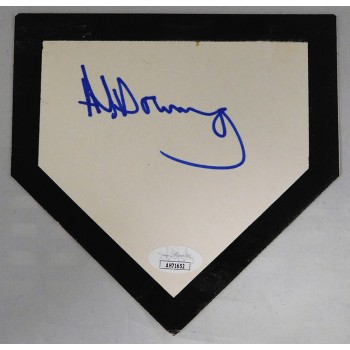 Al Downing Los Angeles Dodgers Signed 6x6 Paper Home Plate JSA Authenticated