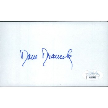 Dave Dravecky San Diego Padres Signed 3x5 Index Card JSA Authenticated