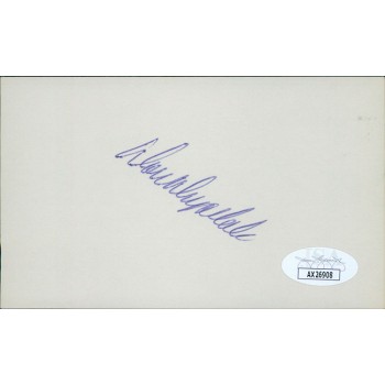 Don Drysdale Los Angeles Dodgers Signed 3x5 Index Card JSA Authenticated