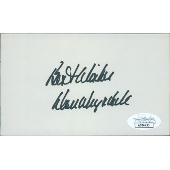 Don Drysdale Los Angeles Dodgers Signed 3x5 Index Card JSA Authenticated