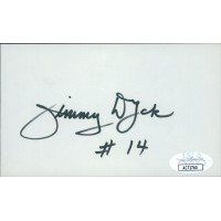 Jim Dyck Baltimore Orioles Signed 3x5 Index Card JSA Authenticated