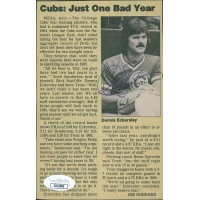 Dennis Eckersley Chicago Cubs Signed 4x6 Cut Page Photo JSA Authenticated Dennis Eckersley Chicago Cubs Signed 4x6 Cut Page Photo JSA Authenticated