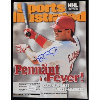 Jim Edmonds St. Louis Cardinals Signed Sports Illustrated Magazine JSA Authentic