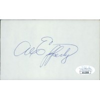 Al Epperly Chicago Cubs Los Angeles Dodgers Signed 3x5 Index Card JSA Authentic