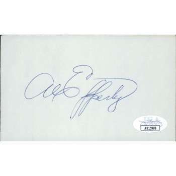 Al Epperly Chicago Cubs Los Angeles Dodgers Signed 3x5 Index Card JSA Authentic