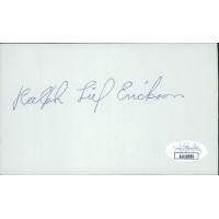 Ralph Erickson Pittsburgh Pirates Signed 3x5 Index Card JSA Authenticated Ralph Erickson Pittsburgh Pirates Signed 3x5 Index Card JSA Authenticated