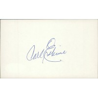 Carl Erskine Brooklyn Dodgers Signed 3x5 Index Card JSA Authenticated