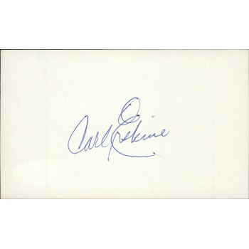 Carl Erskine Brooklyn Dodgers Signed 3x5 Index Card JSA Authenticated