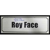 Roy Elroy Face Signed 7x20 Name Plate Convention Sign JSA Authenticated