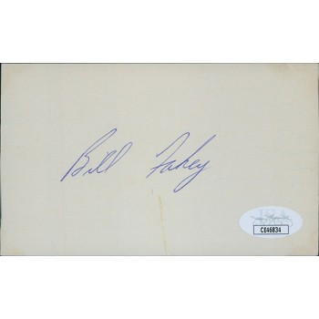 Bill Fahey Texas Rangers Signed 3x5 Index Card JSA Authenticated Bill Fahey Texas Rangers Signed 3x5 Index Card JSA Authenticated