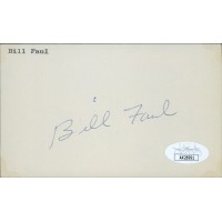 Bill Faul Detroit Tigers Signed 3x5 Index Card JSA Authenticated