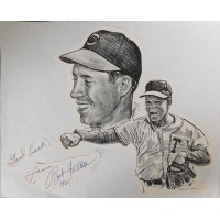Bob Feller Cleveland Indians Signed Cut Pasted Onto 8x10 Page JSA Authenticated