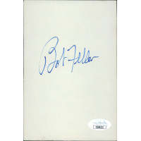 Bob Feller Cleveland Indians Signed 4x6 Index Card JSA Authenticated Bob Feller Cleveland Indians Signed 4x6 Index Card JSA Authenticated