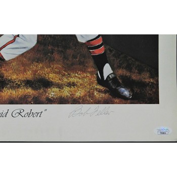 Bob Feller Cleveland Indians Signed 18x24 LE 900 Lithograph JSA Authenticated