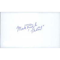 Mark The Bird Fidrych Baseball Player Signed 3x5 Index Card JSA Authenticated