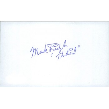 Mark The Bird Fidrych Baseball Player Signed 3x5 Index Card JSA Authenticated