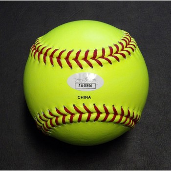 Jennie Finch Team USA Signed Yellow Softball JSA Authenticated