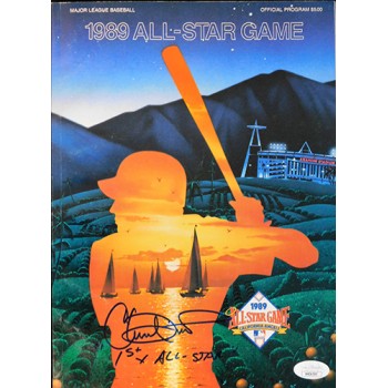 Chuck Finley California Angels Signed 1989 All-Star Program JSA Authenticated