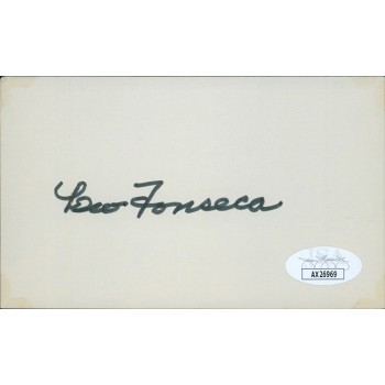 Lew Fonseca Chicago White Sox Signed 3x5 Index Card JSA Authenticated