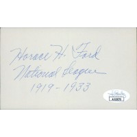 Horace Ford Cincinnati Reds Signed 3x5 Index Card JSA Authenticated