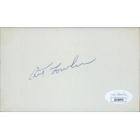 Art Fowler Los Angeles Angels Signed 3x5 Index Card JSA Authenticated