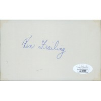 Ken Frailing Chicago Cubs White Sox Signed 3x5 Index Card JSA Authenticated