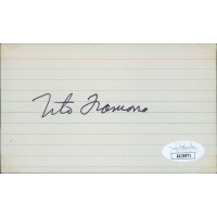 Tito Francona Cleveland Indians Signed 3x5 Index Card JSA Authenticated