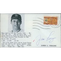 Jim Fregosi California Angels Signed First Day Issue Cachet JSA Authenticated