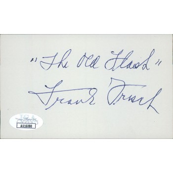 Frank Frisch St. Louis Cardinals Signed 3x5 Index Card JSA Authenticated Frank Frisch St. Louis Cardinals Signed 3x5 Index Card JSA Authenticated