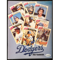 Steve Garvey Los Angeles Dodgers Signed 1980 Yearbook Magazine JSA Authenticated