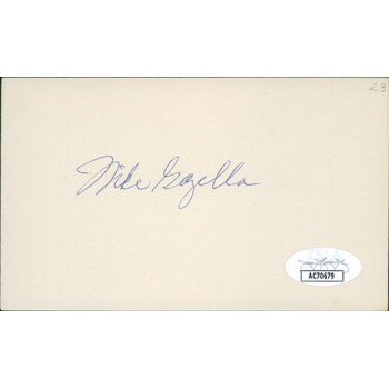 Mike Gazella New York Yankees Signed 3x5 Index Card JSA Authenticated