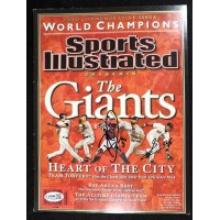 San Francisco Giants Brian Wilson Edgar Renteria Signed SI Magazine JSA Authen