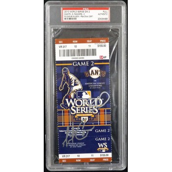 San Francisco Giants Matt Cain Brian Wilson Signed Game Ticket PSA Authenticated