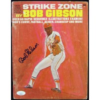Bob Gibson St. Louis Cardinals Signed Strike Zone Magazine JSA Authenticated
