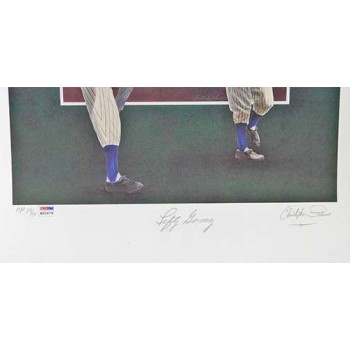 Lefty Gomez New York Yankees Signed 18x24 Lithograph 24/50 PSA Authenticated