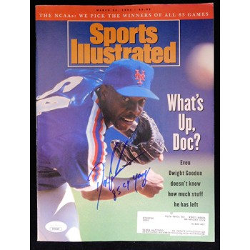 Dwight Gooden New York Mets Signed Sports Illustrated Magazine JSA Authenticated
