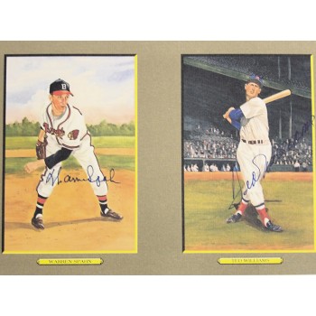 Great Moments Ted Williams Sandy Koufax Spahn Signed Perez Steele Sheet JSA Auth