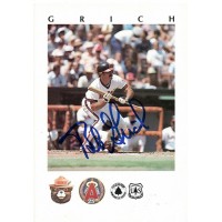 Bobby Grich California Angels Signed 4x6 Promo Card JSA Authenticated