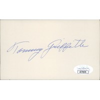 Tommy Griffith Brooklyn Robins Dodgers Signed 3x5 Index Card JSA Authenticated