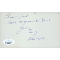 Al Halt Cleveland Indians Signed 3x5 Index Card JSA Authenticated Al Halt Cleveland Indians Signed 3x5 Index Card JSA Authenticated