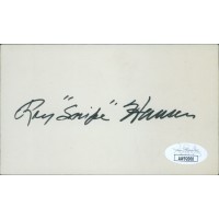 Roy Snipe Hansen Philadelphia Phillies Signed 3x5 Index Card JSA Authenticated Roy Snipe Hansen Philadelphia Phillies Signed 3x5 Index Card JSA Authenticated