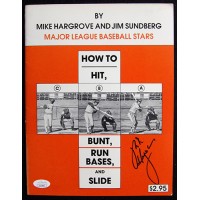 Mike Hargrove Signed How To Hit Bunt Run Bases And Slide Book JSA Authenticated